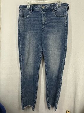 American Eagle Stretch High Rise Jegging Jeans Medium Wash 16